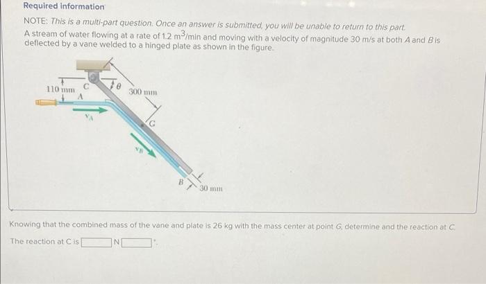 Required Information Note This Is A Multi Part Question Once An Answer Is Submitted You Will Be Unable To Return To T 1