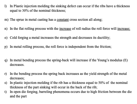 1 In Plastic Injection Molding The Sinking Defect Can Occur If The Ribs Have A Thickness Equal To 30 Of The Nominal Th 1
