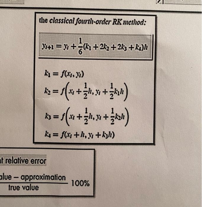 B 40p Employ The Classical Fourth Order Runge Kutta Rk Method To Integrate Dy Y T 1 Dt From T 0 To 0 2 With A St 4