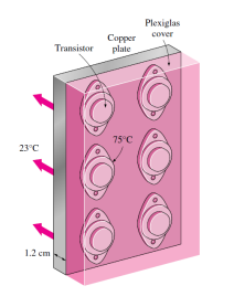 4 Six Identical Power Transistors With Aluminum Casing Are Attached On One Side Of A 1 2 Cm Thick 20 Cm X 30 Cm Copper 2