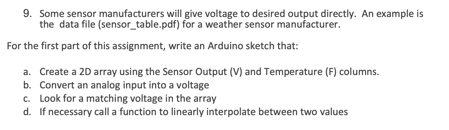 9 Some Sensor Manufacturers Will Give Voltage To Desired Output Directly An Example Is The Data File Sensor Table Pdf 1