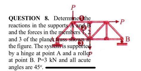 A Question 6 Calcul The Reaction Forces In A Supports Of The Syst Shown In The Figure F Kn F2 12 Kn 4 Kn A 6 M B 4 3