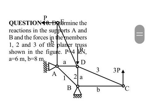 A Question 6 Calcul The Reaction Forces In A Supports Of The Syst Shown In The Figure F Kn F2 12 Kn 4 Kn A 6 M B 4 5