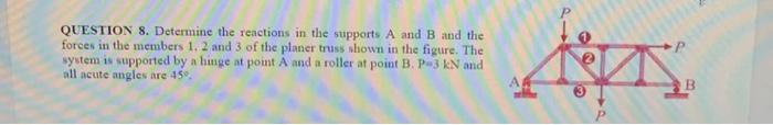 A Question 6 Calcul The Reaction Forces In A Supports Of The Syst Shown In The Figure F Kn F2 12 Kn 4 Kn A 6 M B 4 9