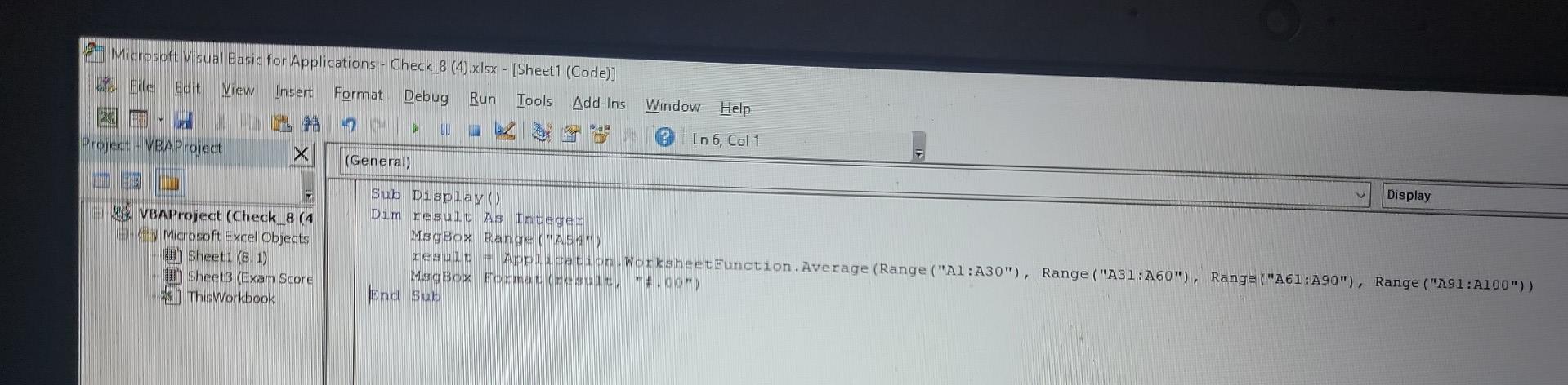 Within The Vba Editor Create A New Sub To Create Sheet1 To Sheet5 Using Vba Count The Worksheets Tell Us In A Messa 6