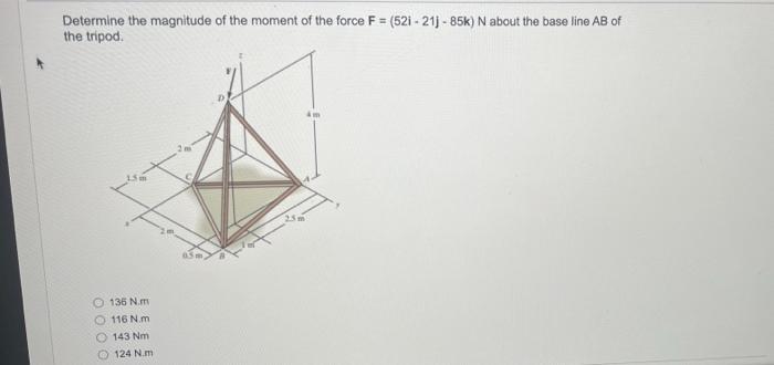 Question 19 The 150 Lb Crate Is Supported By Cables Ab Ac And Ad As Shown Which Scalar Equilibrium Equation Can Be Us 3
