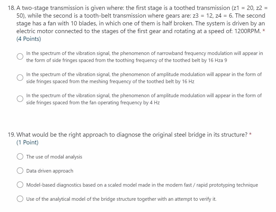 18 A Two Stage Transmission Is Given Where The First Stage Is A Toothed Transmission Z1 20 Z2 50 While The Secon 1