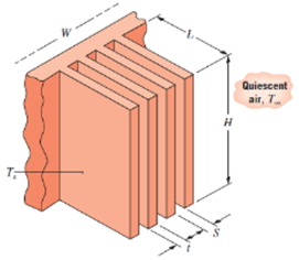 Consider An Array Of Vertical Rectangular Fins Made Of Aluminum Which Is Lo Be Used Lo Cool An Electronic Device Mounte 1