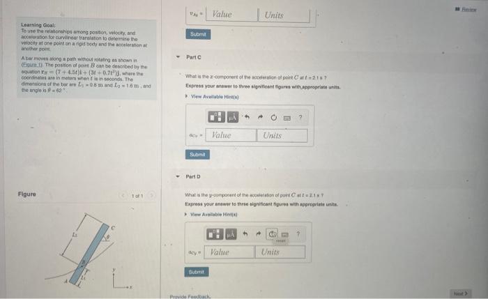 Learning Goal To Use The Relationships Among Position Velocity And Acceleration For Curvineer Translation To Determin 2