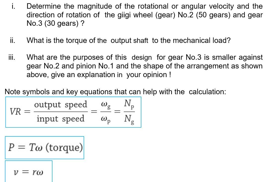 Likewise To Solve Thecalculation Problem N Below Needs These 3 Steps There Is A Simple Arrangement Of 3 Gears As Show 2