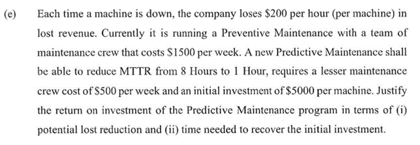Question 1 Figure Q1 Shows The Runtime And Downtime Of Machines In A Department The Department Operates With 15 Machine 2