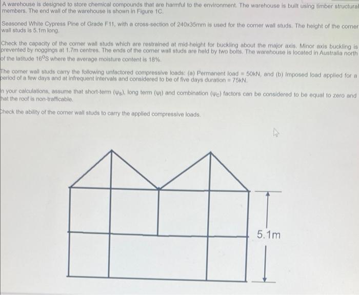 A Warehouse Is Designed To Store Chemical Compounds That Are Harmful To The Environment The Warehouse Is Built Using Ti 1