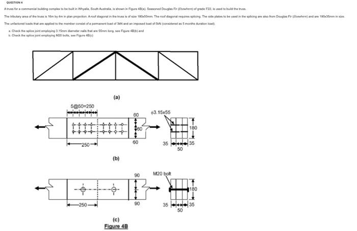 Question 4 Atrues For A Commercial Building Complex To Be Built In Whyalla South Australia Is Shown In Figure 480 Seas 1