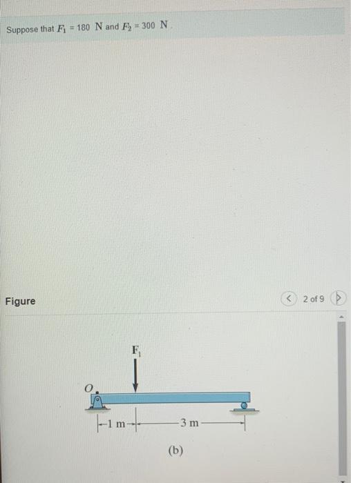 Suppose That F 180 N And F 300 N Figure 1m 3 M B 2 Of 9 Part B In The Case B Elace 2 Determine The Mom 1