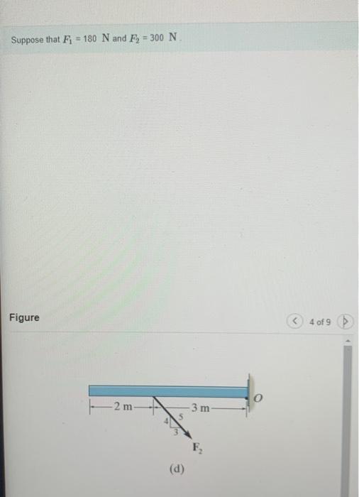 Suppose That F 180 N And F 300 N Figure 1m 3 M B 2 Of 9 Part B In The Case B Elace 2 Determine The Mom 5