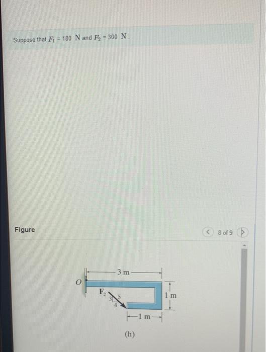 Suppose That F 180 N And F 300 N Figure 1m 3 M B 2 Of 9 Part B In The Case B Elace 2 Determine The Mom 13