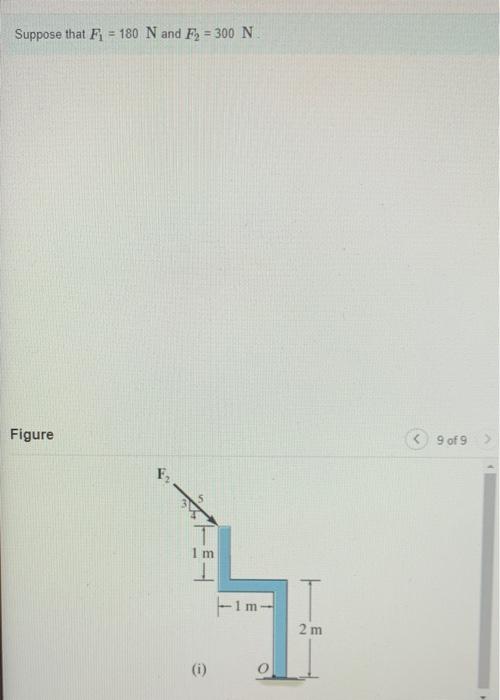 Suppose That F 180 N And F 300 N Figure 1m 3 M B 2 Of 9 Part B In The Case B Elace 2 Determine The Mom 15