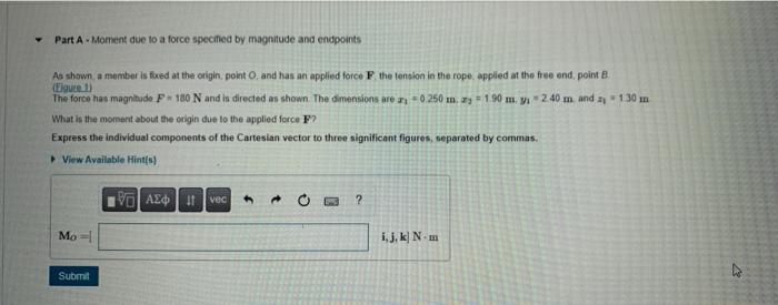 Learning Goal To Use The Vector Cross Product To Calculate The Moment Produced By A Force Or Forces About A Specified 2