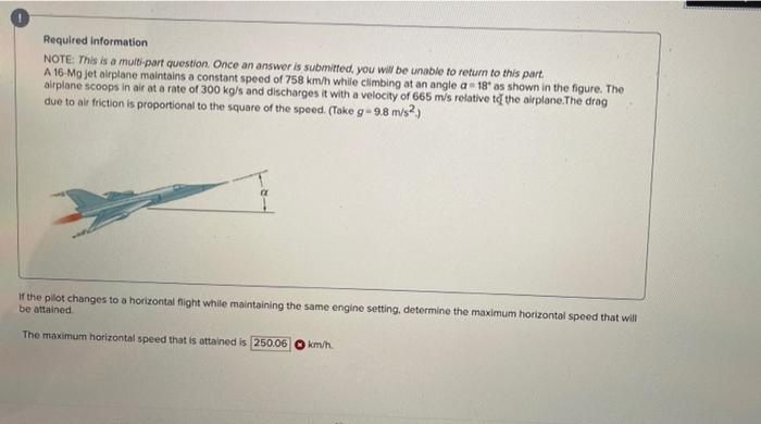 Required Information Note This Is A Multi Part Question Once An Answer Is Submitted You Will Be Unable To Return To T 1