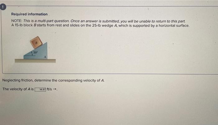 Required Information Note This Is A Multi Part Question Once An Answer Is Submitted You Will Be Unable To Return To T 1