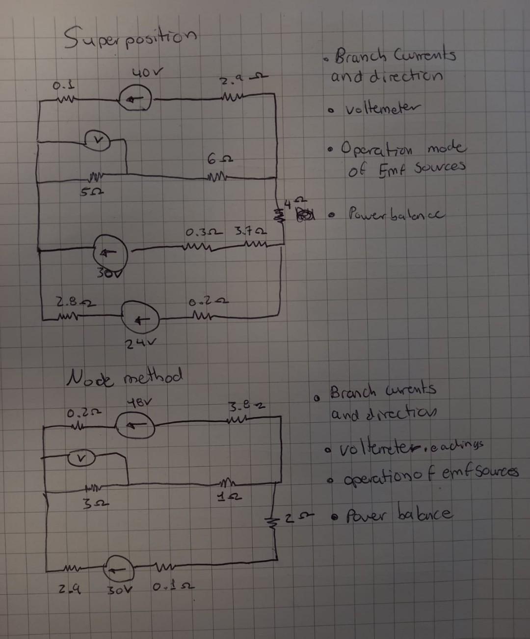Khf Laws F 48v Ww 212 Nivo 62 W 3 82 Jov 0 22 Positive Direction A Branch Currents And B Voltemeter Readings C Oper 3