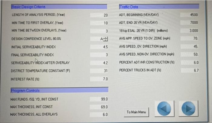 1 Input The Following Design Parameters In Fps21 3 Figures Below 2 Run The Design And Provide The Pavement Structur 2