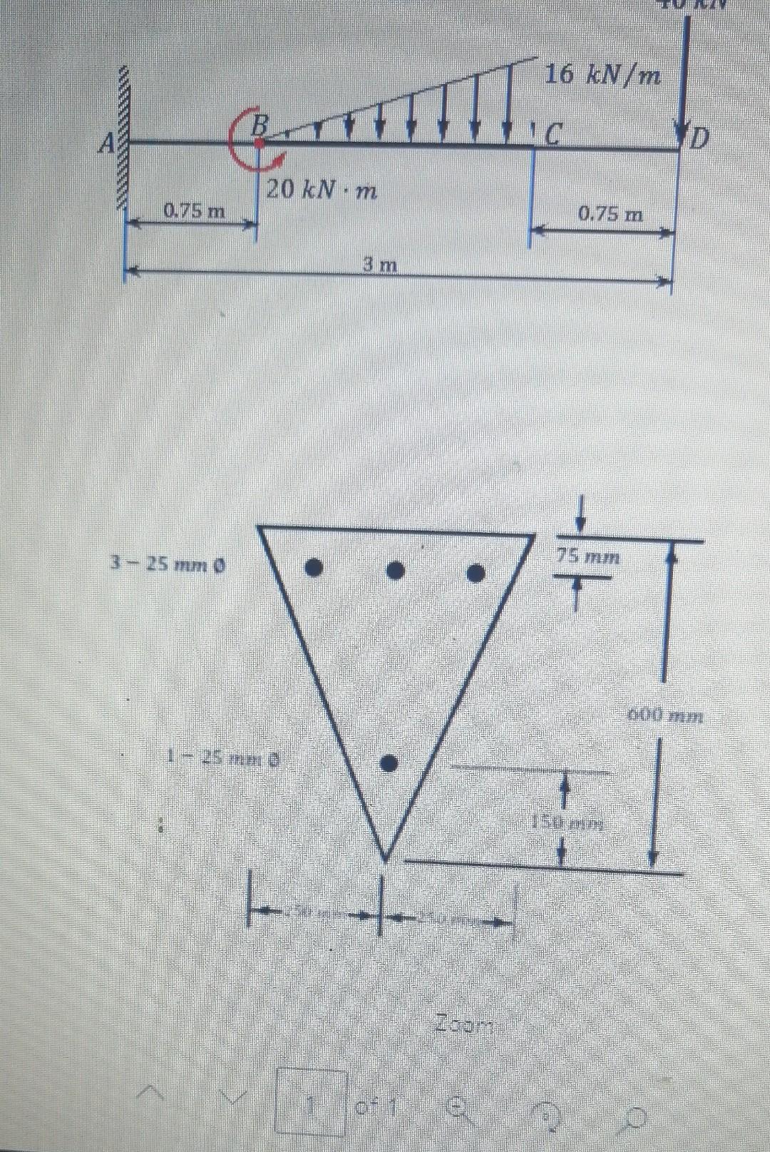 Analysis Of Irregular Beam Using Transformed Area Method Locate The Neutral Axis With Respect To The Bottom Of The Beam 1