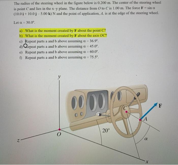 Note Let Alpha 30 0 Degrees This Must Be Taken Into Account When Finding Moments Please Particularly Show Detail On 1