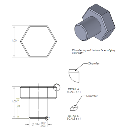 For The Aluminum Plug That You Built In The Machine Shop Shown Below Please Answer The Following Questions If You Wan 2