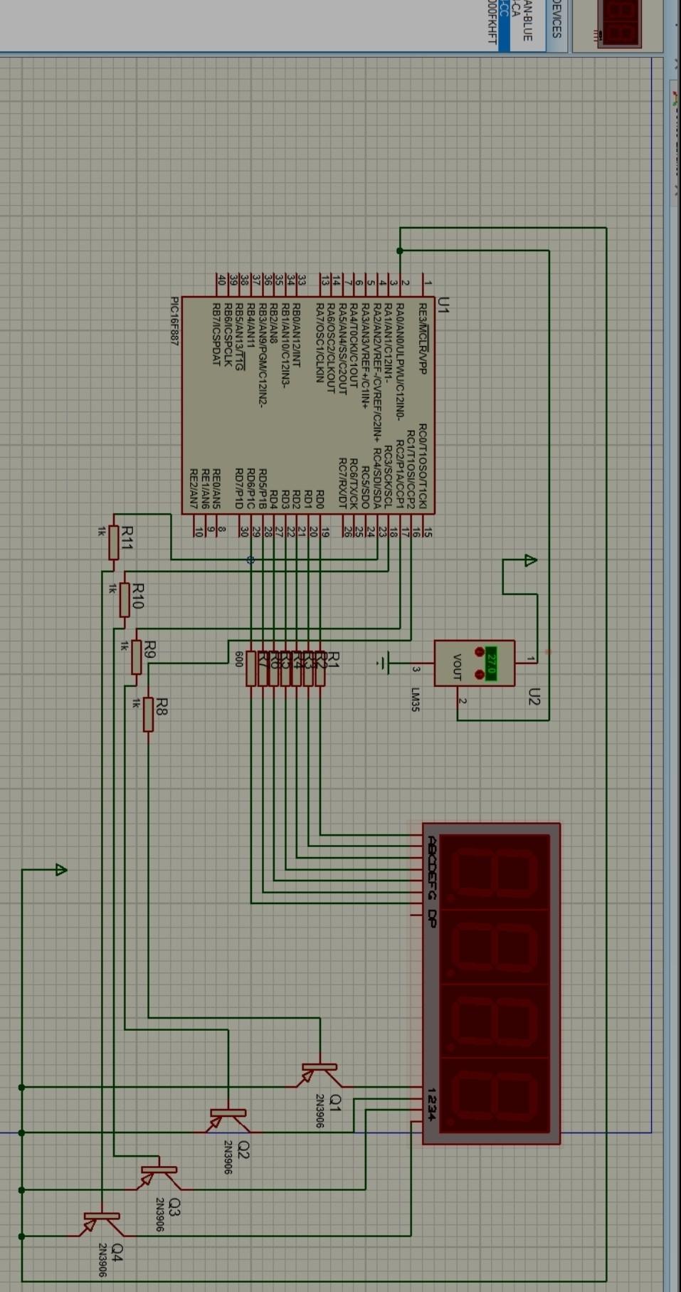 Using Lm35 As Temperature Sensor To Connect To Adc Of Pic16f887 And Display The Reading On 4 7 Segment Display Controlle 1