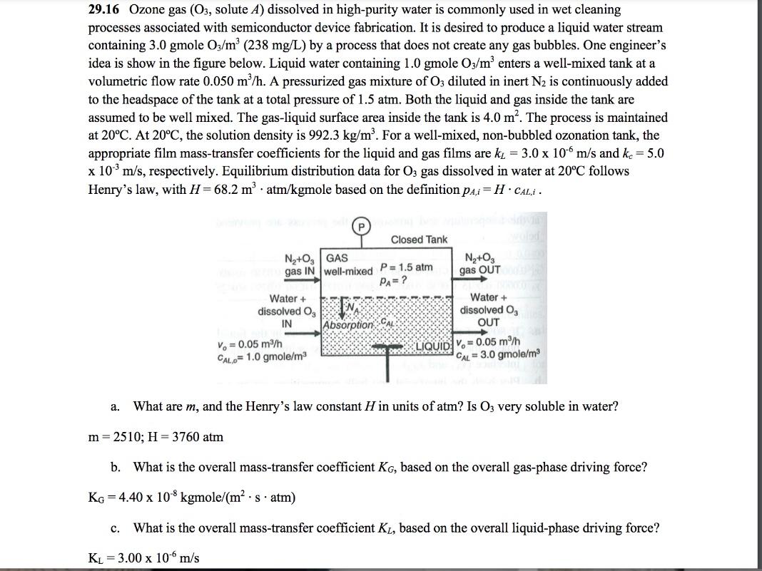 29 16 Ozone Gas O3 Solute A Dissolved In High Purity Water Is Commonly Used In Wet Cleaning Processes Associated With 1
