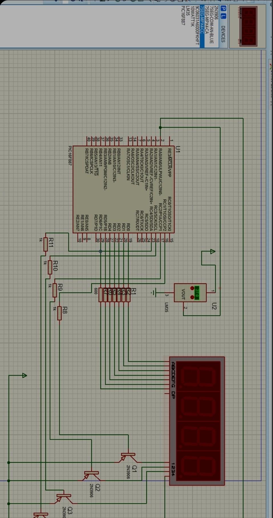Using Lm35 As Temperature Sensor To Connect To Adc Of Pic16f887 And Display The Reading On 4 7 Segment Display Controlle 2