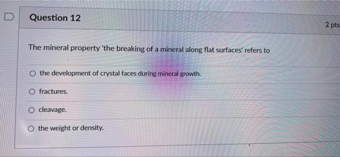 Question 6 1 Pts You Are Looking At Three Cubic Crystals One Is Brassy Yellow And Denser And Harder Than The Other Two 2