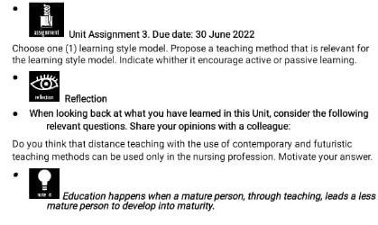 Acer Igent Unit Assignment 3 Due Date 30 June 2022 Choose One 1 Learning Style Model Propose A Teaching Method That 1