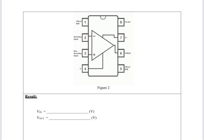 1 Connect And Construct The Lm741 Op Amp Circuit As Shown In Figure 1 The Pin Numbers For The Opamp Can Be Refered As 2