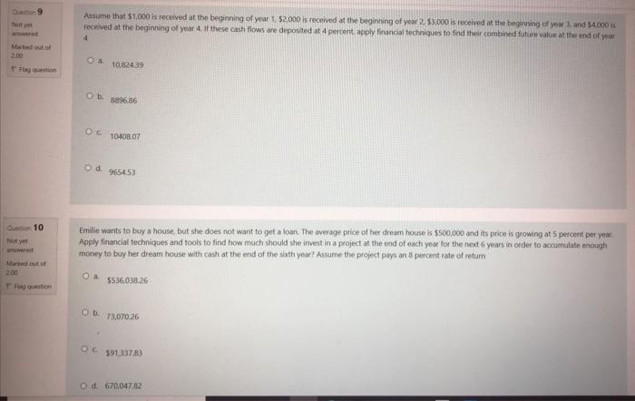Quection 9 Not Yet Answered Marked Out Of 2 00 Question 10 Not Yet Answered Marked Out Of Rag Question Assume That 1 00 1