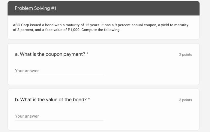 Problem Solving Instructions For Problem Solving Rules On Answers In Google Forms And In Your Calculations A For The 2