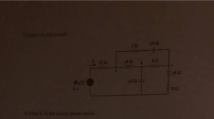 4 50 160 90 4 Find 1 In The Circuit Shown Below 1