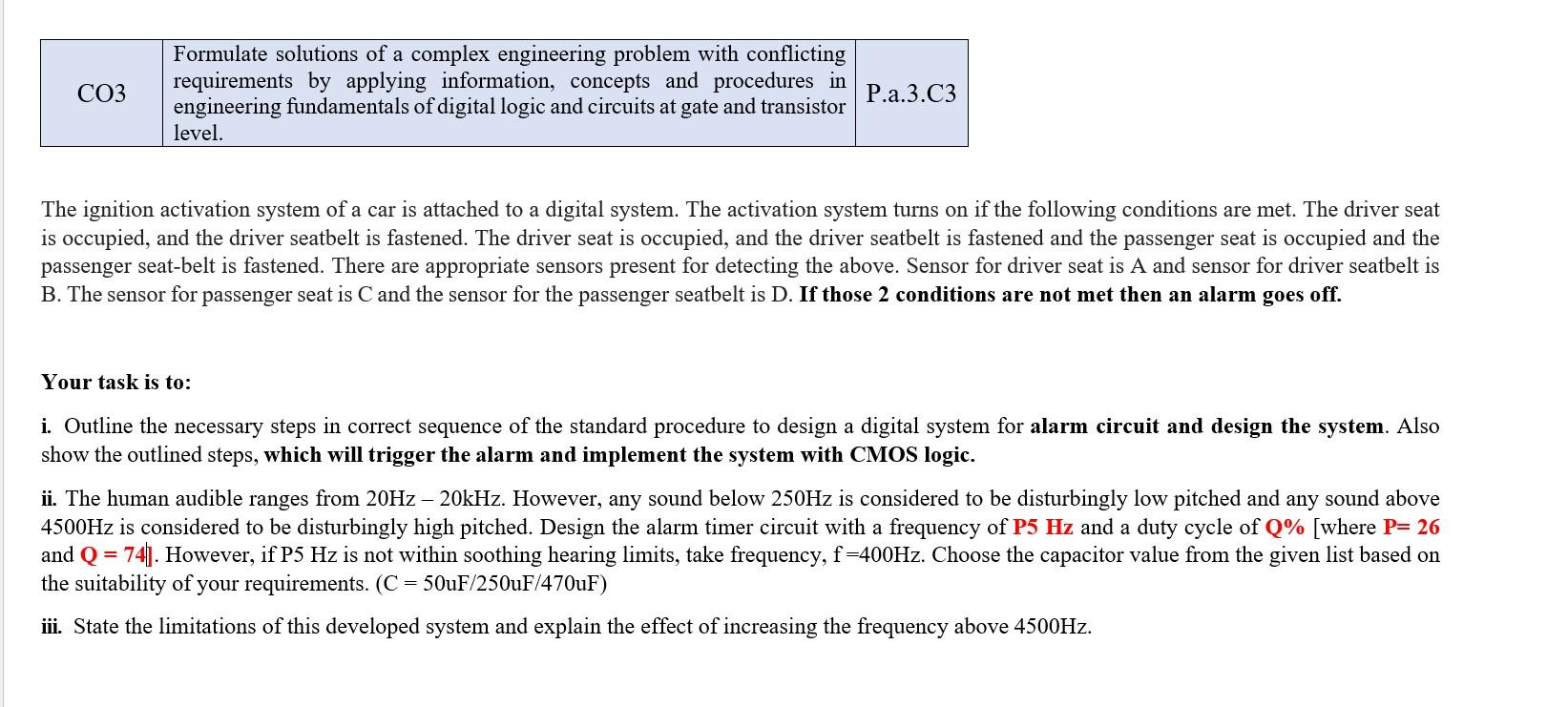 Co3 Formulate Solutions Of A Complex Engineering Problem With Conflicting Requirements By Applying Information Concepts 1