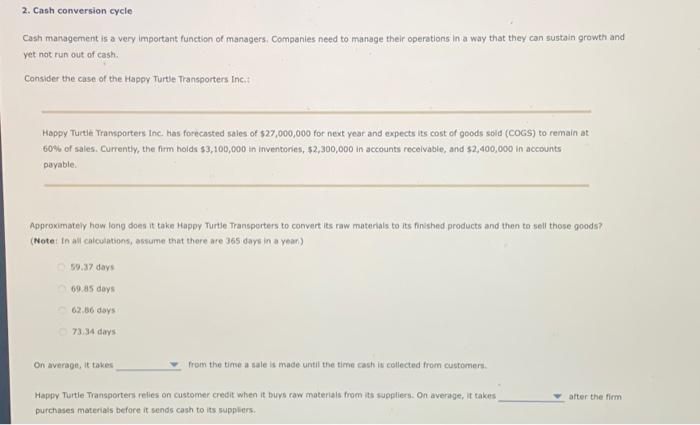 2 Cash Conversion Cycle Cash Management Is A Very Important Function Of Managers Companies Need To Manage Their Operat 1