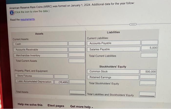American Reserve Rare Coins Arrc Was Formed On January 1 2024 Additional Data For The Year Follow Click The Icon T 1