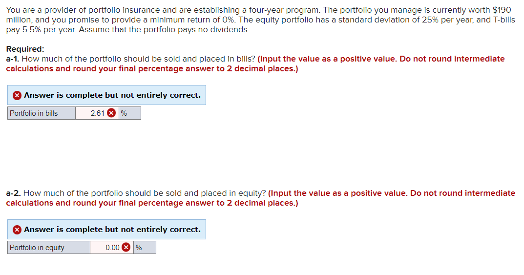 You Are A Provider Of Portfolio Insurance And Are Establishing A Four Year Program The Portfolio You Manage Currently W 1