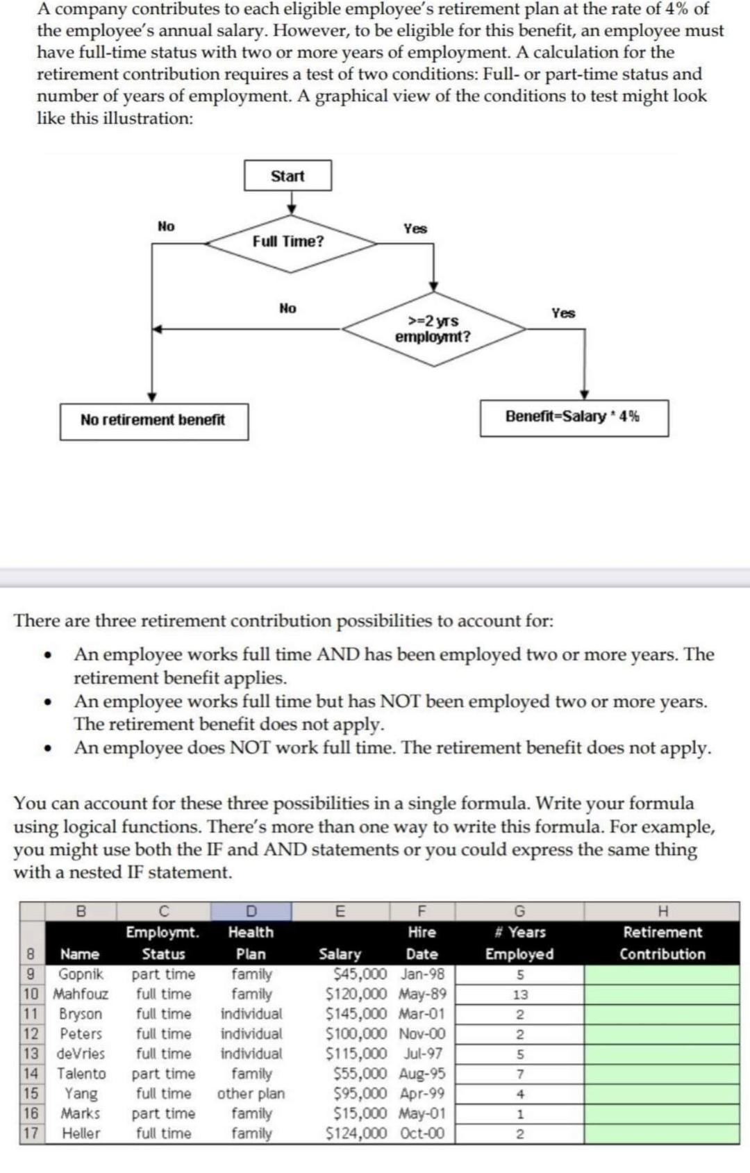 A Company Contributes To Each Eligible Employee S Retirement Plan At The Rate Of 4 Of The Employee S Annual Salary How 1
