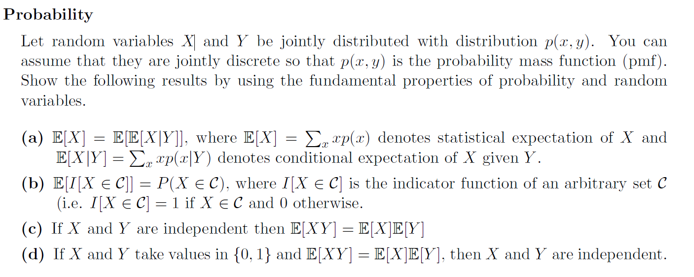 Probability Let Random Variables X1 And Y Be Jointly Distributed With Distribution P X Y You Can Assume That They Are 1