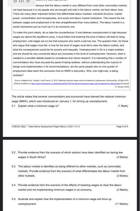 Section A Scenario Questions Question 1 Study The Graph And Complete The Questions That Follow The Graph Below Illustra 8