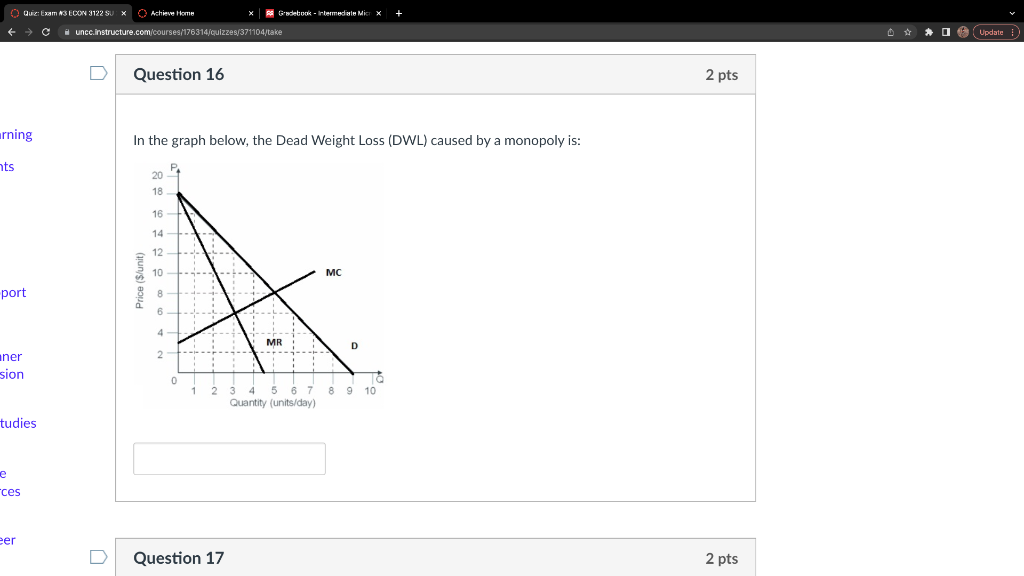 Rning Nts Quiz Exam 3 Econ 3122 Su X C Port Ner Sion Tudies E Ces Eer Achieve Home Uncc Instructure Com Courses 1763 1