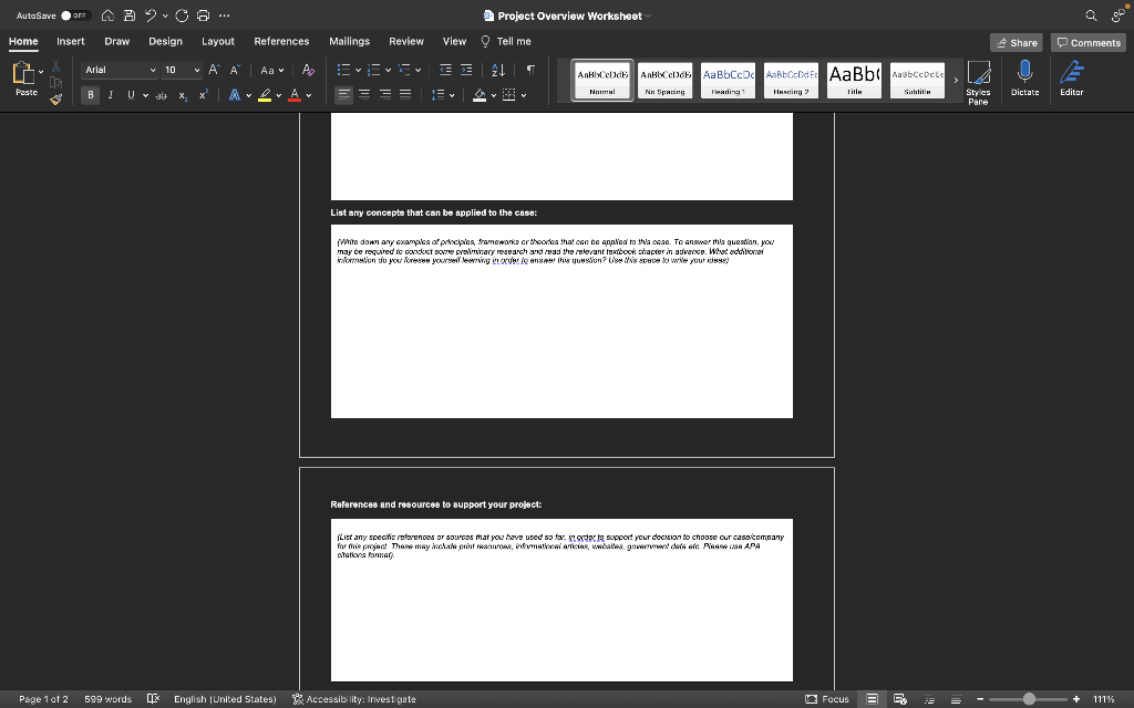 Autosave Off A B C 6 Home Insert Draw Design Layout 2 Paste V D Ca References Mailings Review Arial V 10 Bi U Du X 1