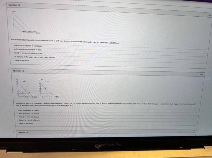 Question 13 10 Which Of The Towing Would Cause The Demand Curve To Shit Tham Demand Ato Demand In The Market T A Decat I 1