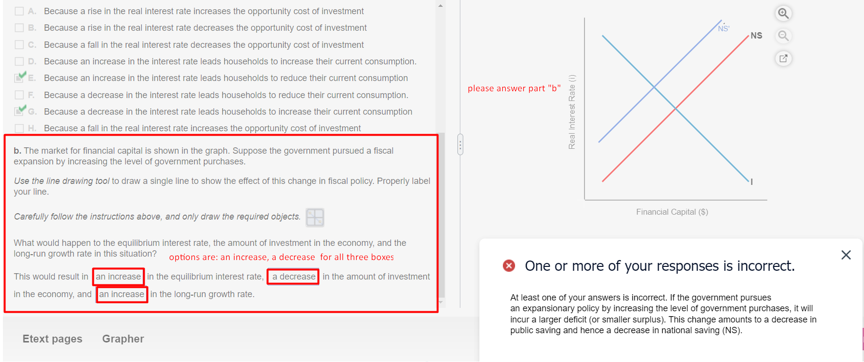 A Because A Rise In The Real Interest Rate Increases The Opportunity Cost Of Investment B Because A Rise In The Real I 1