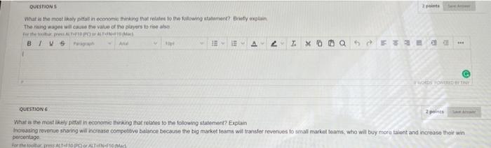 Questions What Is The Most Likely Pitfall In Economic Thinking That Relates To The Following Statement Briety Explain T 1